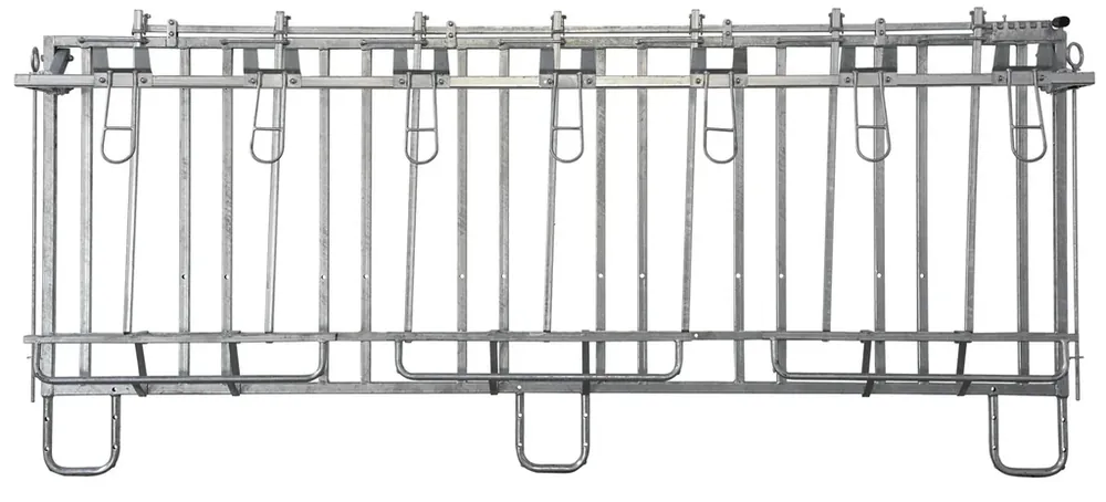 Fanggitter mit 7 Fressplätzen für modulare Zaunaufstallung Bestpreis